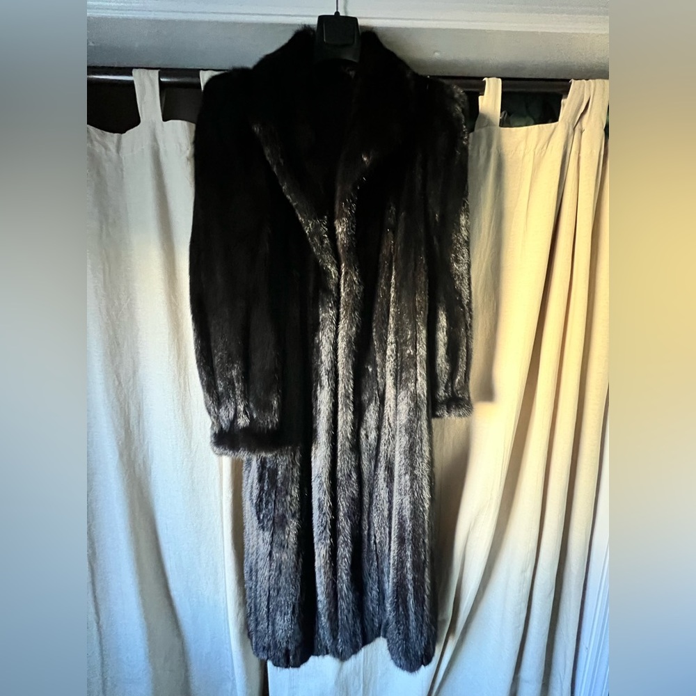 Mink full length fur coat